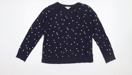 Boden Women's Navy Polka Dot Pullover Sweatshirt Size S