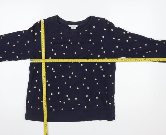 Boden Women's Navy Polka Dot Pullover Sweatshirt Size S