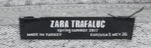 Zara Trafaluc Women Grey Short Sleeve Relaxed Fit Basic T-Shirt S
