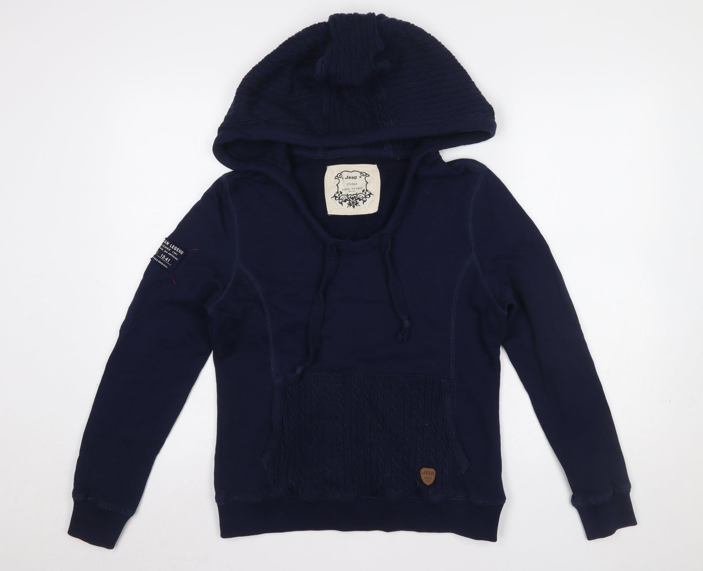 Jeep Free Spirit Women's Navy Pullover Hoodie Size 14 Cotton Blend