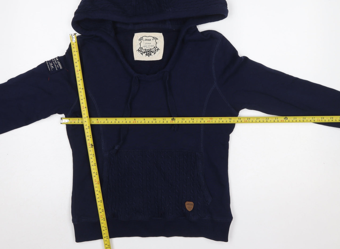 Jeep Free Spirit Women's Navy Pullover Hoodie Size 14 Cotton Blend