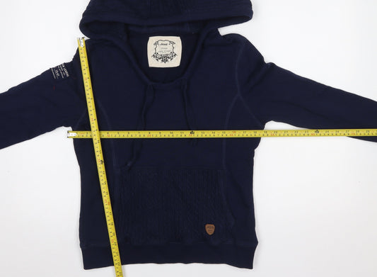 Jeep Free Spirit Women's Navy Pullover Hoodie Size 14 Cotton Blend