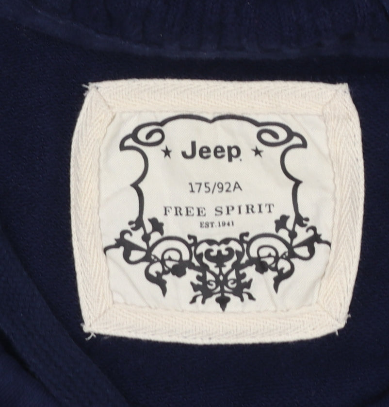 Jeep Free Spirit Women's Navy Pullover Hoodie Size 14 Cotton Blend