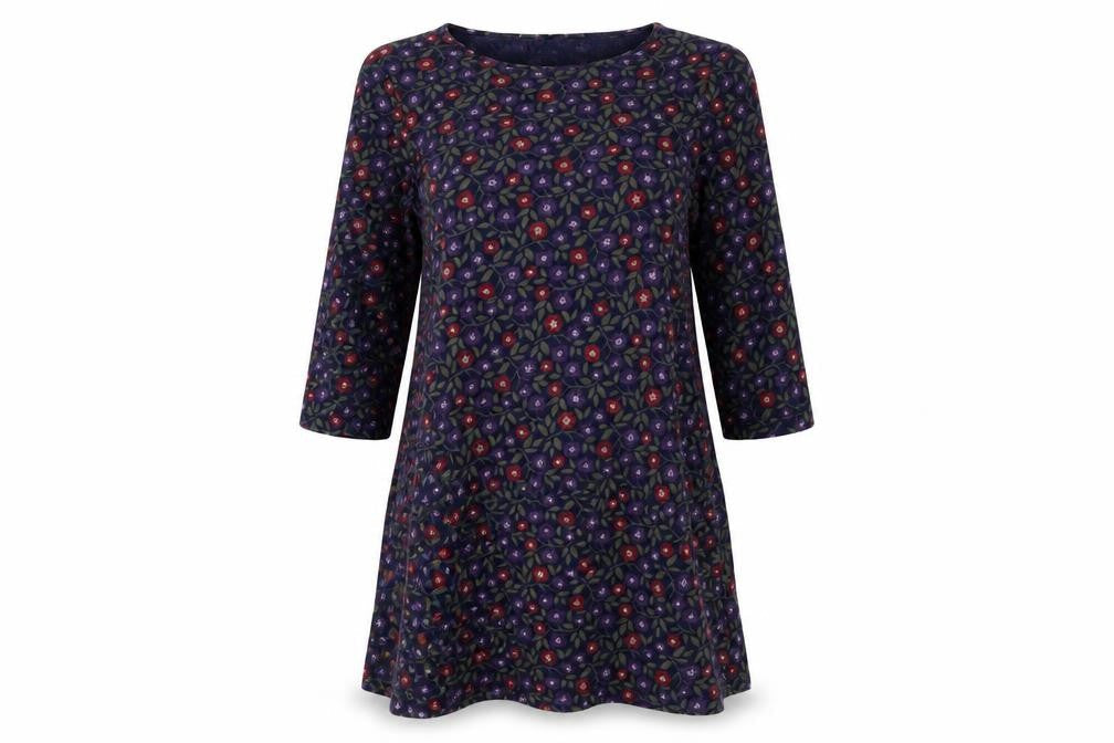 Seasalt Cornwall Womens Multicoloured Floral Cotton Tunic Top UK 8