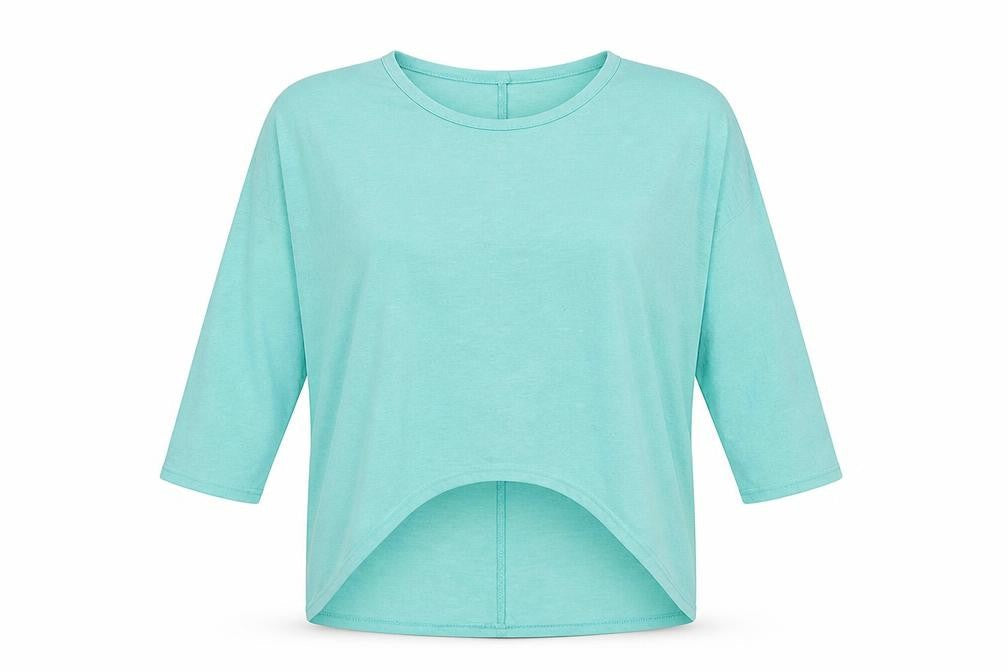 Zanzea Women Green Relaxed 3/4 Sleeve Jersey T-Shirt M