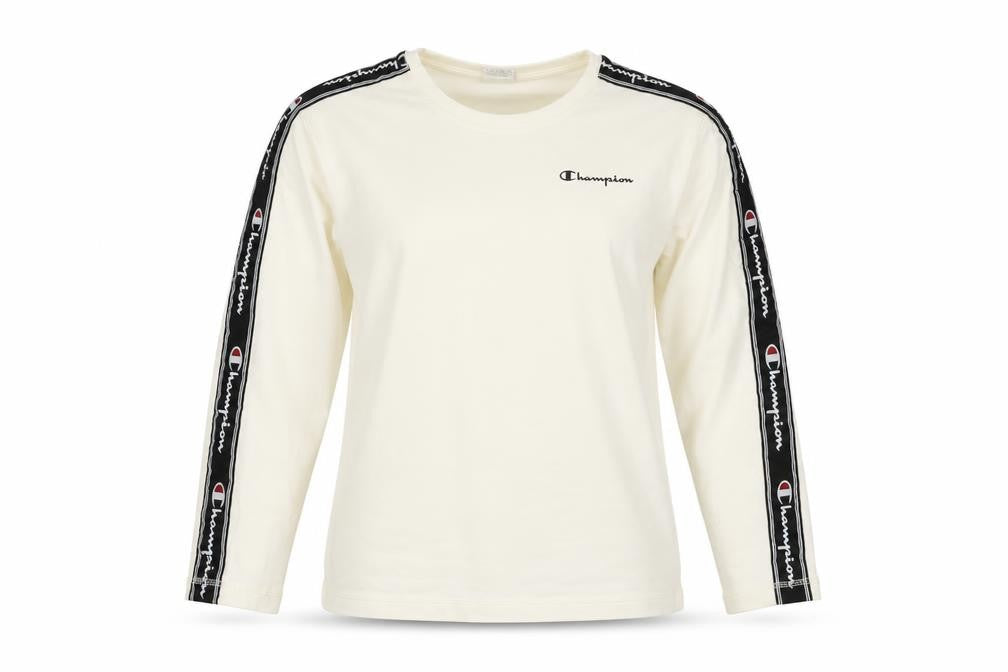 Champion Women's Ivory Long Sleeve Crew Neck Jersey Top Size S