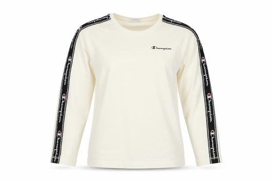 Champion Women's Ivory Long Sleeve Crew Neck Jersey Top Size S