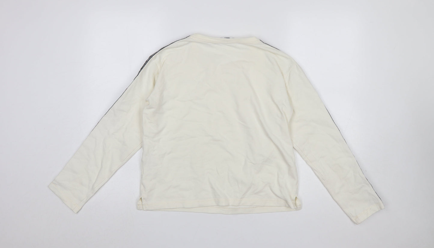 Champion Women's Ivory Long Sleeve Crew Neck Jersey Top Size S
