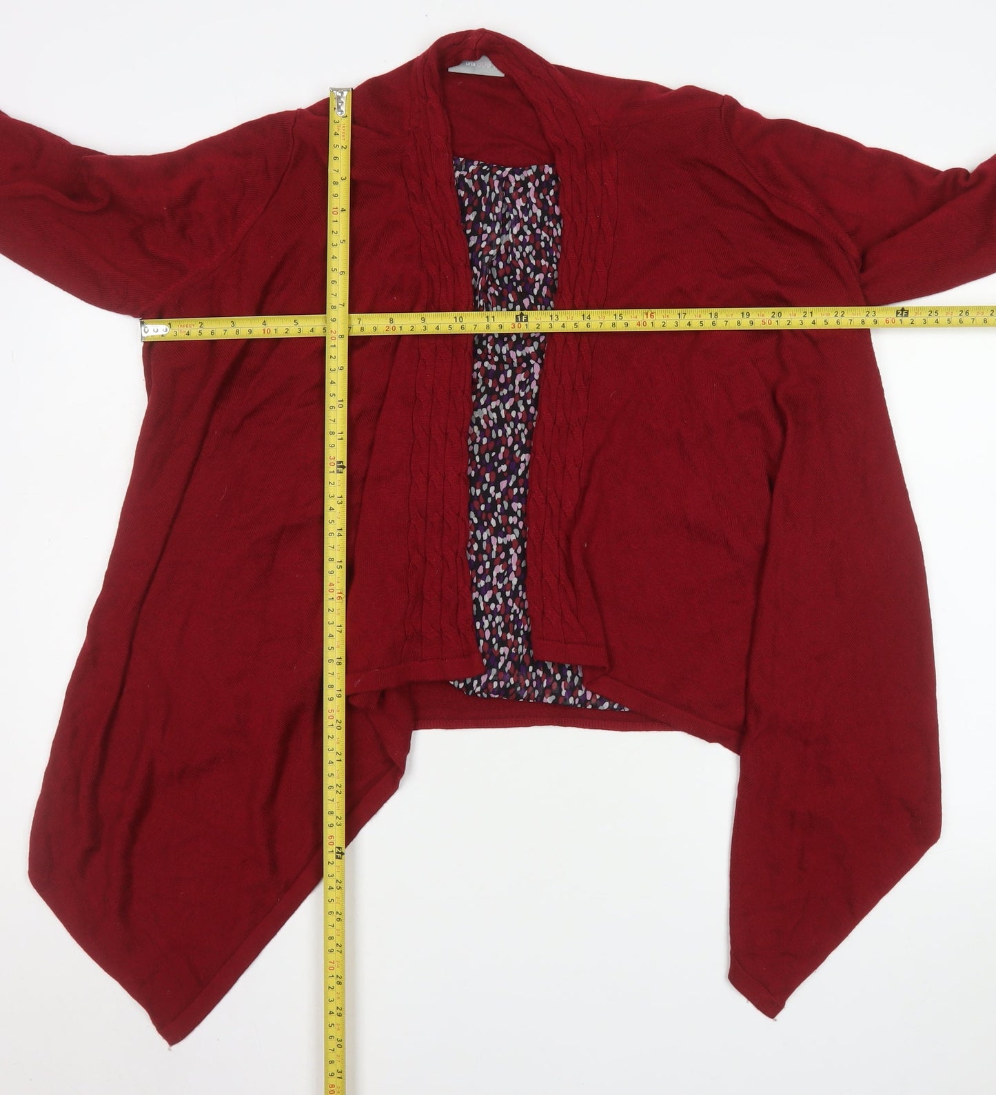 Marks and Spencer Women’s Red Knit Wrap Cardigan Blouse Size 18