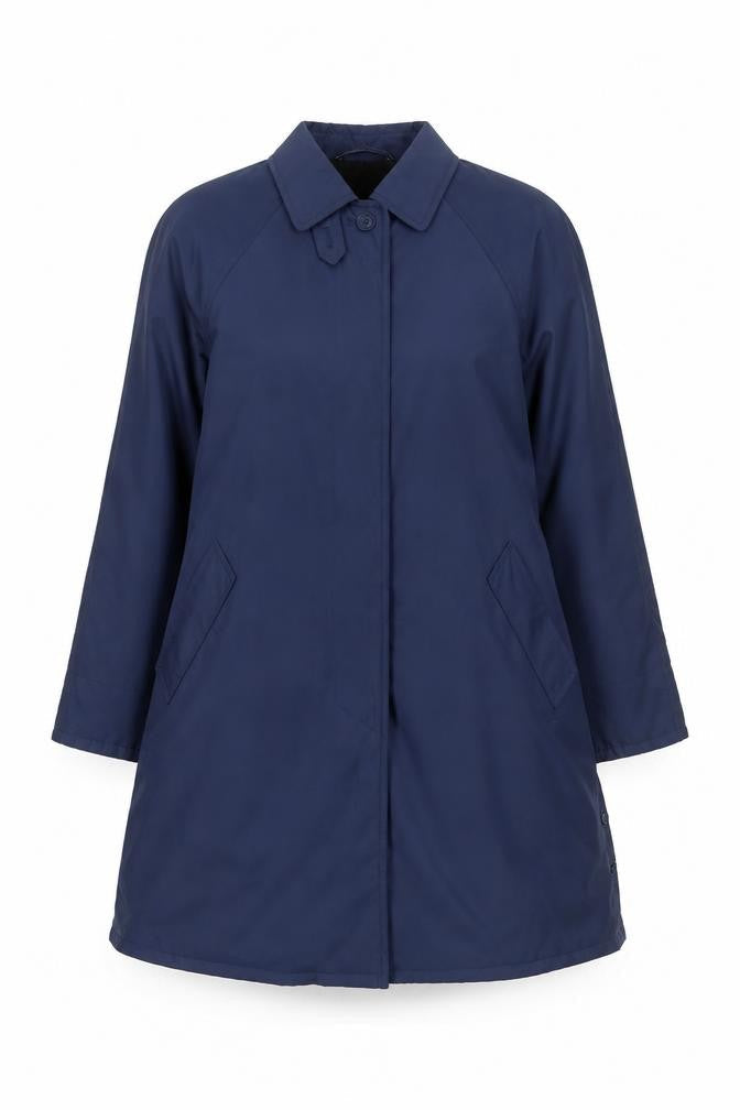 Marks & Spencer St Michael Women's Blue Long Overcoat Size 12 Classic Style