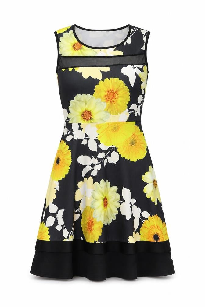 Misslook Women’s Multicoloured Floral Fit & Flare Dress Size 10