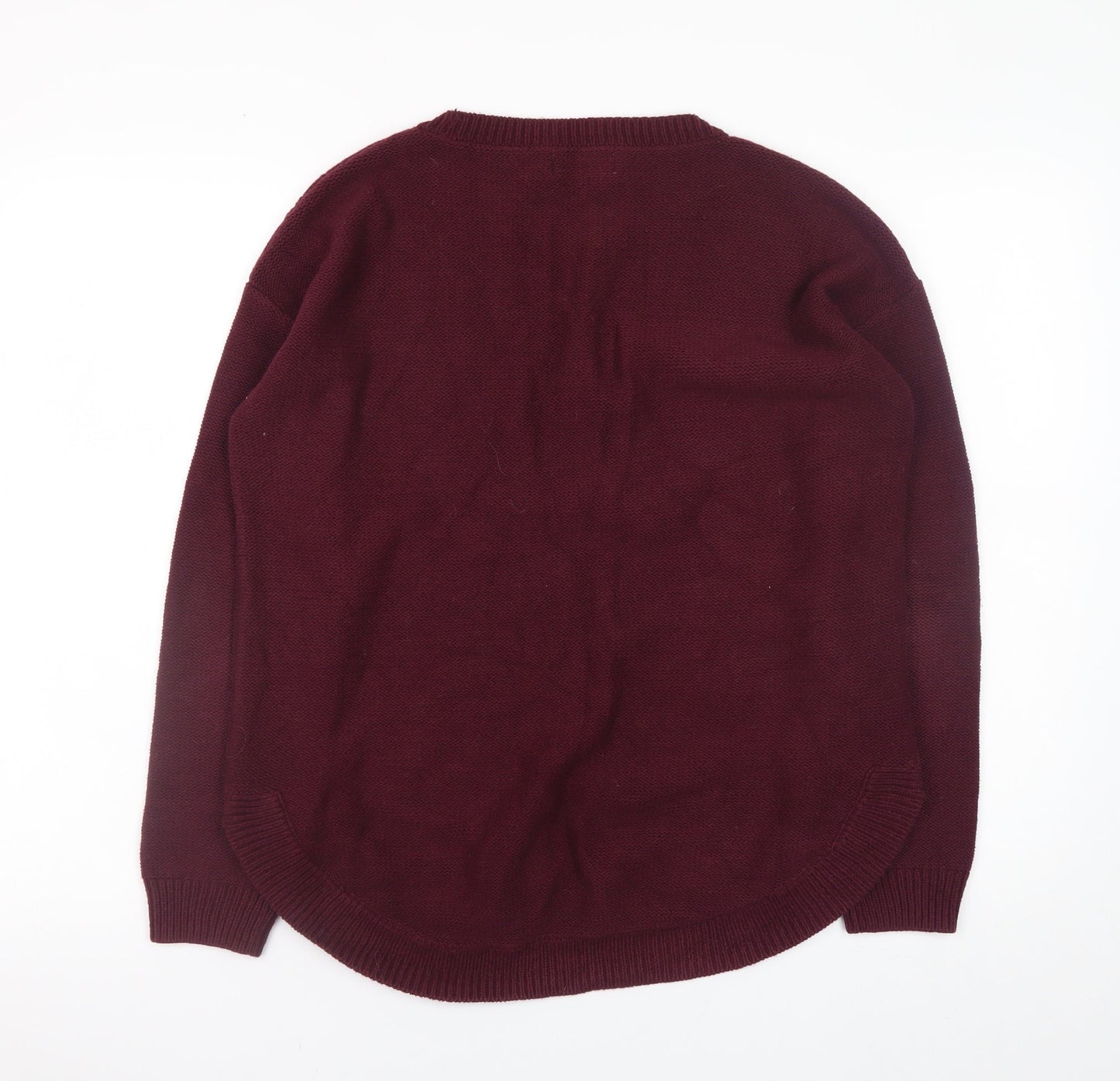 Next Women's Red Cable-Knit Cotton Blend Jumper Size 10