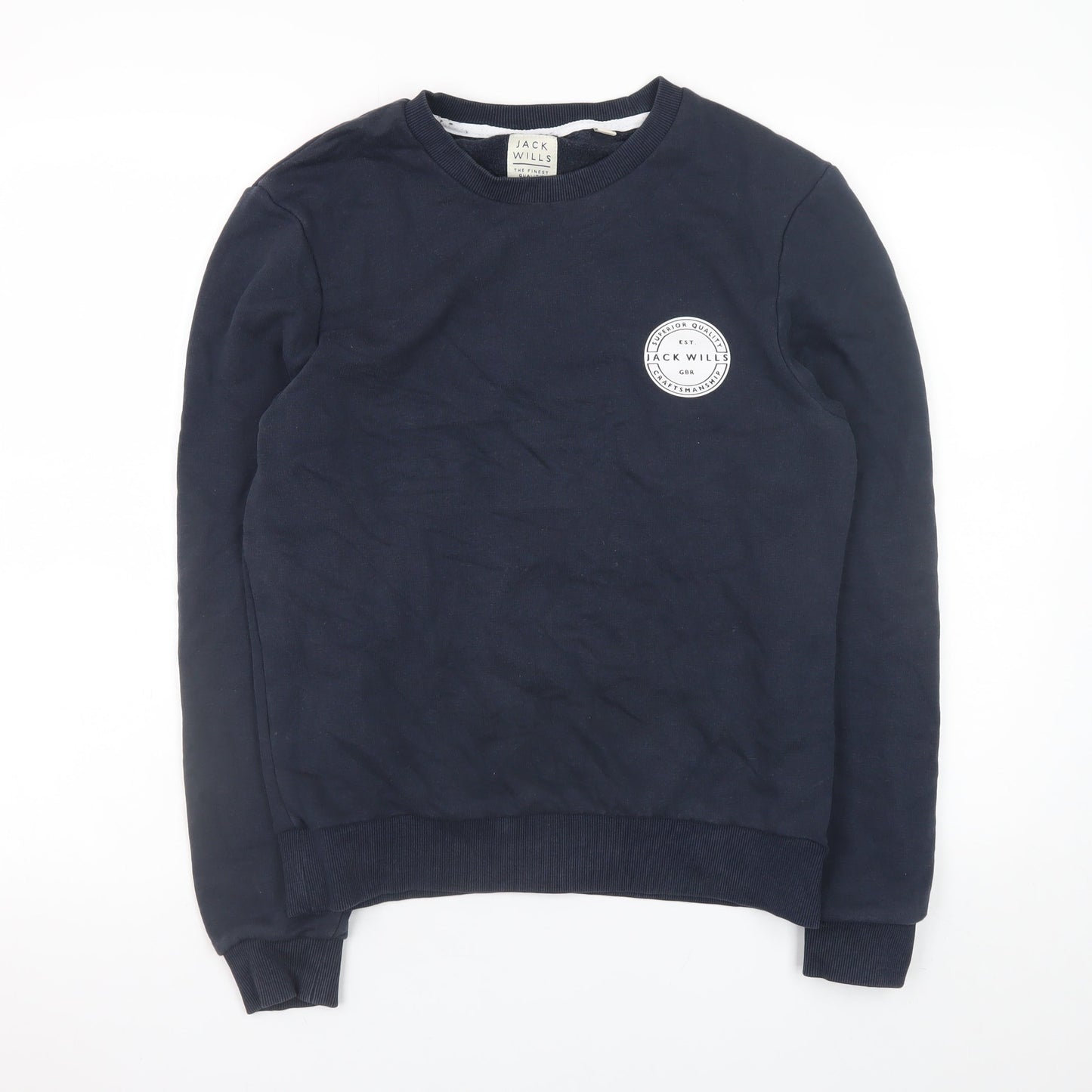 Jack Wills Women's Navy Blue Crew Neck Sweatshirt Small