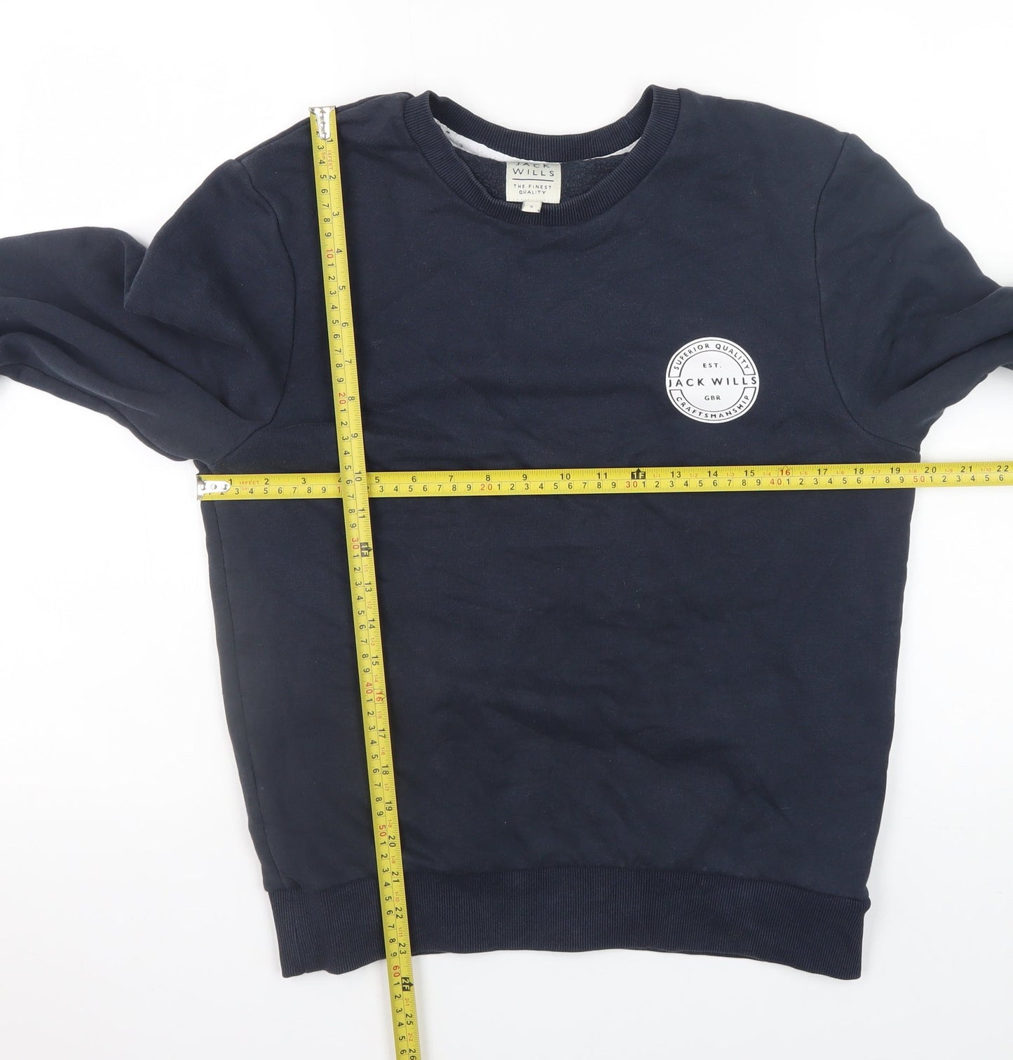 Jack Wills Women's Navy Blue Crew Neck Sweatshirt Small