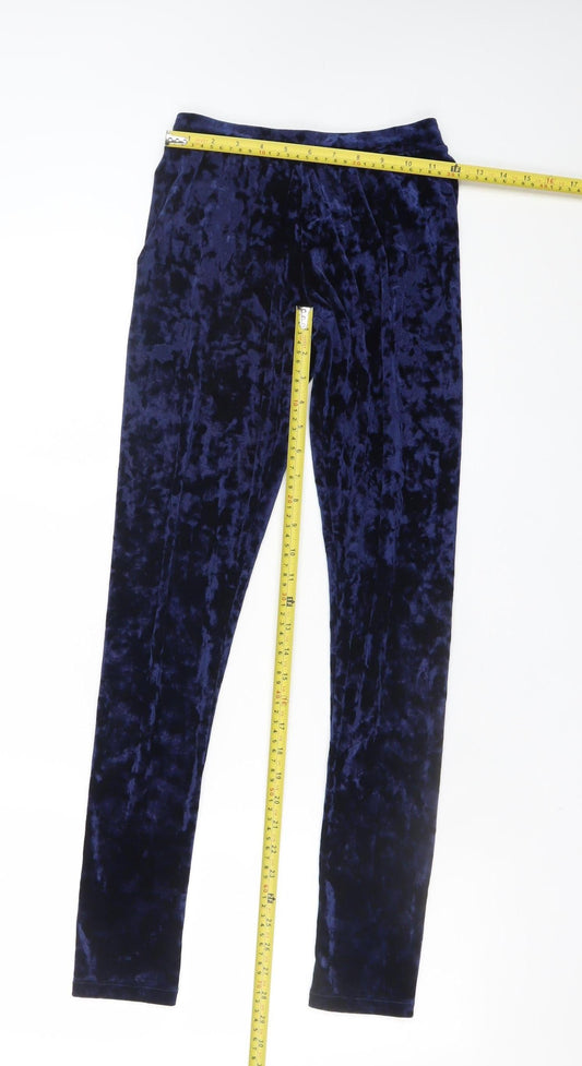 Esmara by Heidi Klum Women’s Navy Blue Velvet Leggings Size 10/12