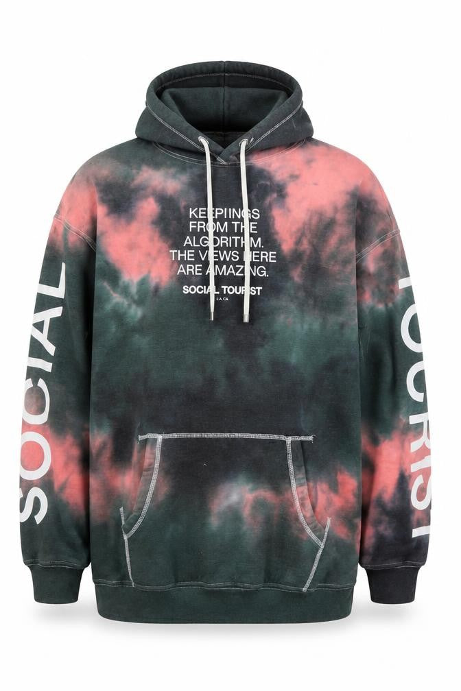 Social Tourist Mens Multicoloured Tie Dye Pullover Hoodie M