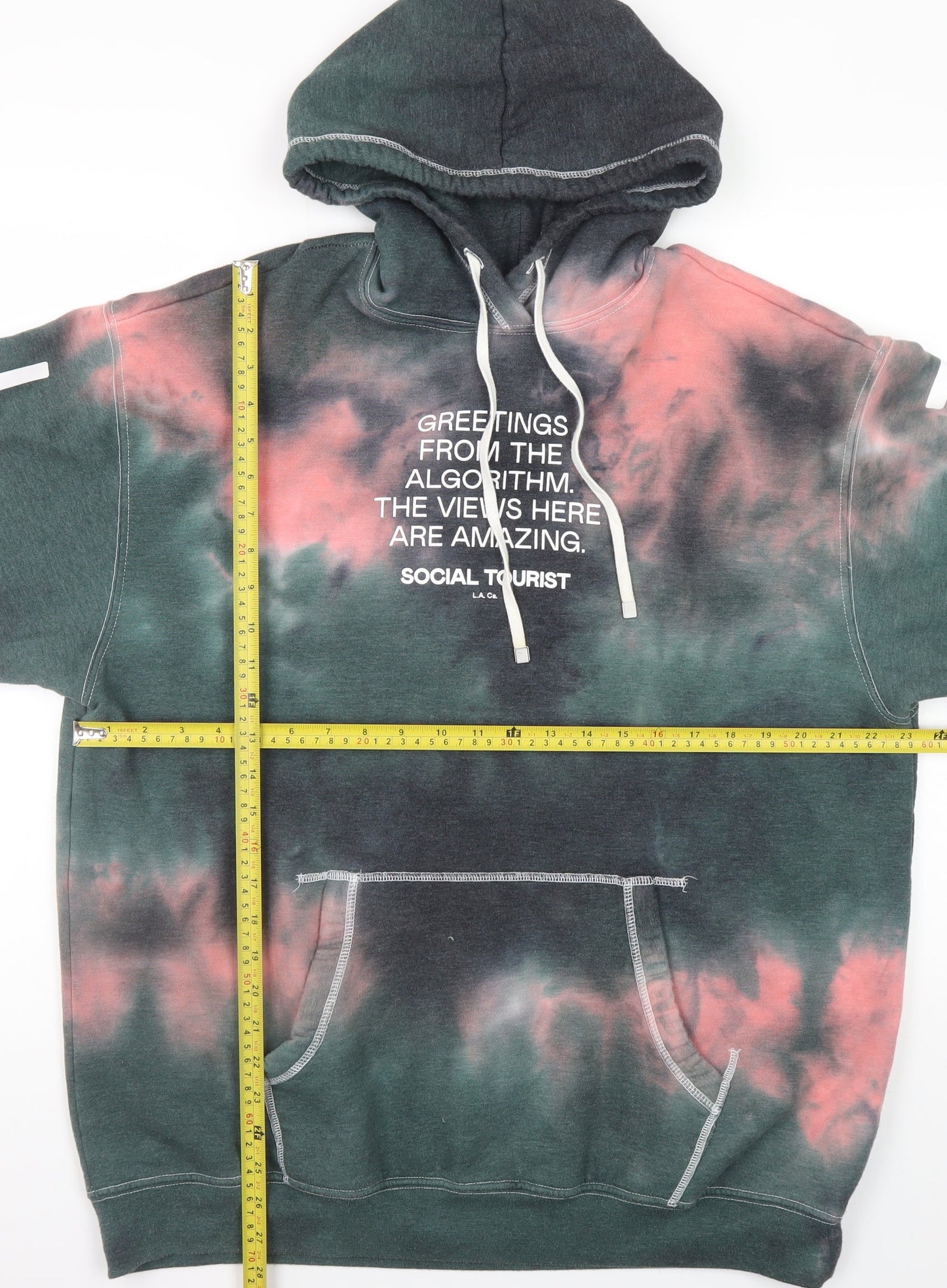 Social Tourist Mens Multicoloured Tie Dye Pullover Hoodie M