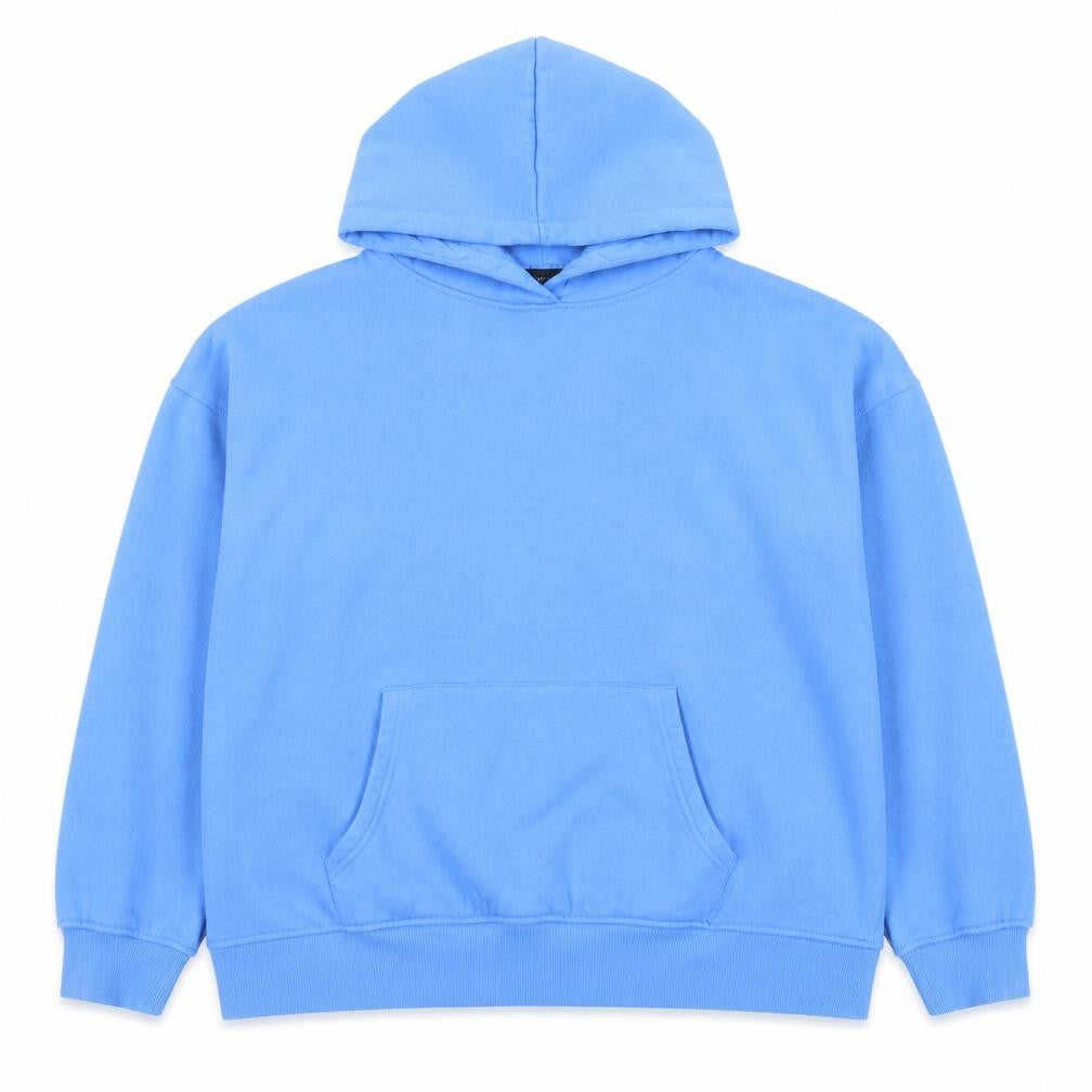 New Look Men's Blue Pullover Hoodie Size L Regular Fit Cotton Blend