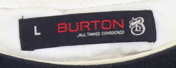 Burton Men's Black Cotton Crew Neck Pullover Sweatshirt Size L