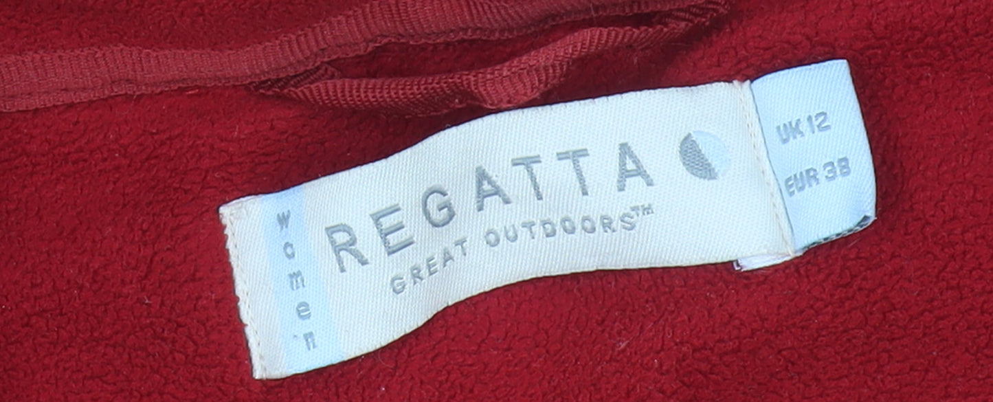Regatta Women Red Fleece Full Zip Jacket Size 12