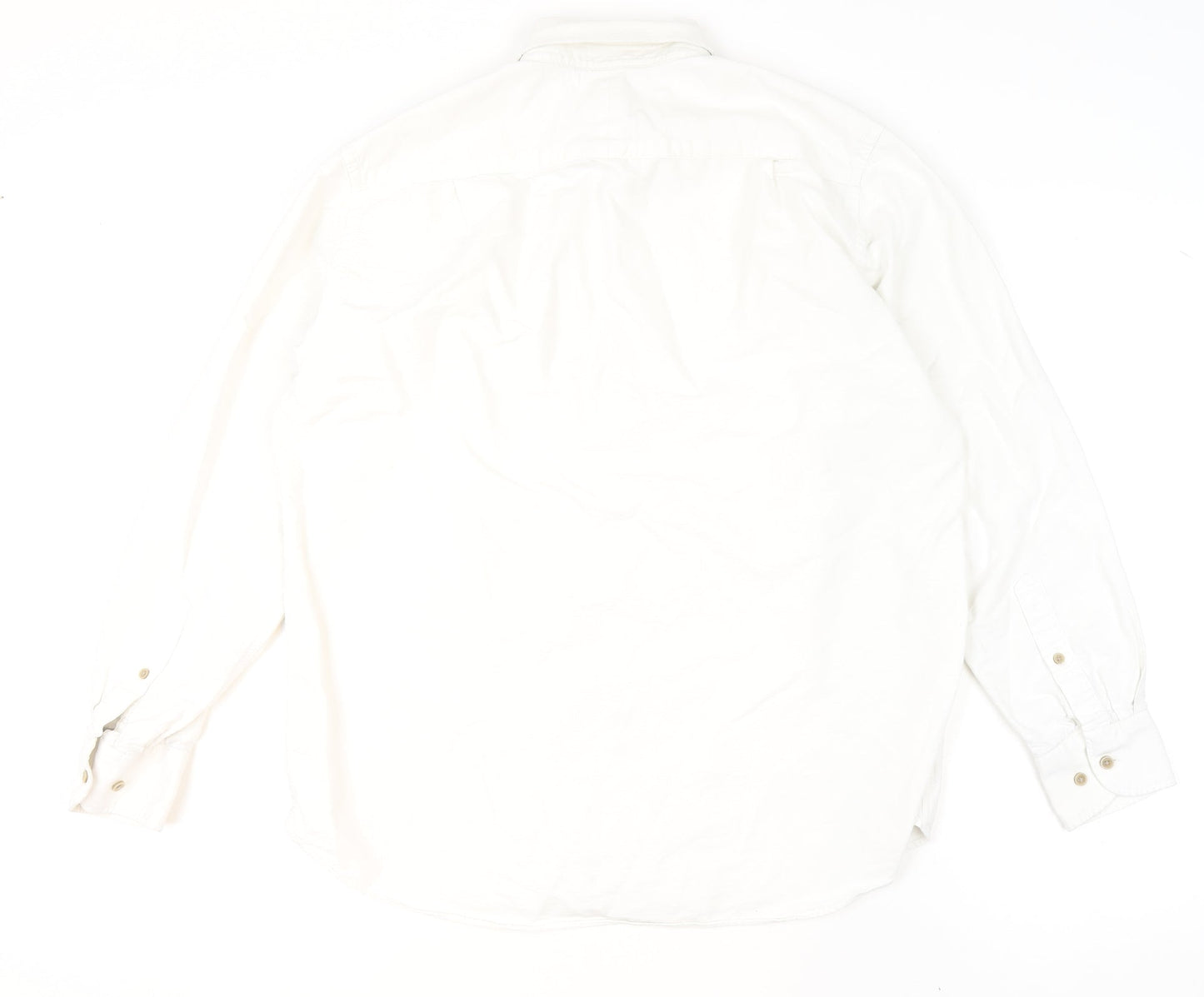 Charles Tyrwhitt Men's White Classic Fit Cotton Long Sleeve Dress Shirt L