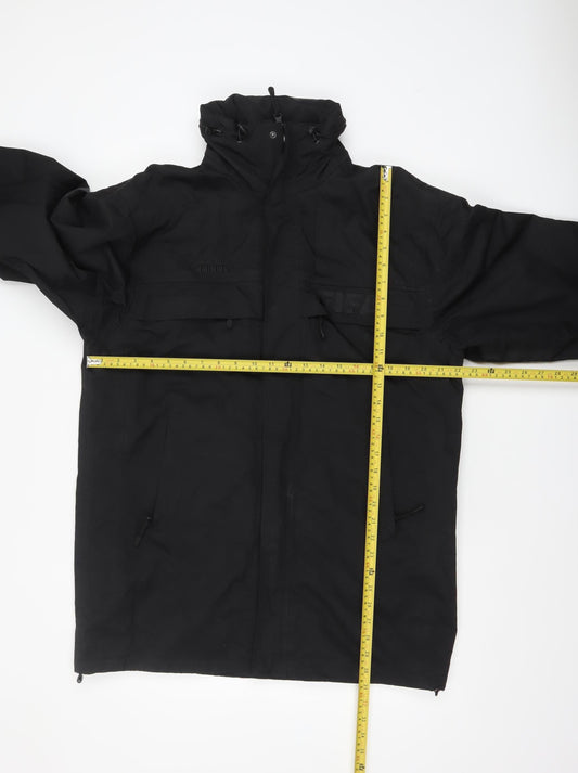Adidas Men's Black Waterproof Parka Jacket Size M Hooded Full Zip