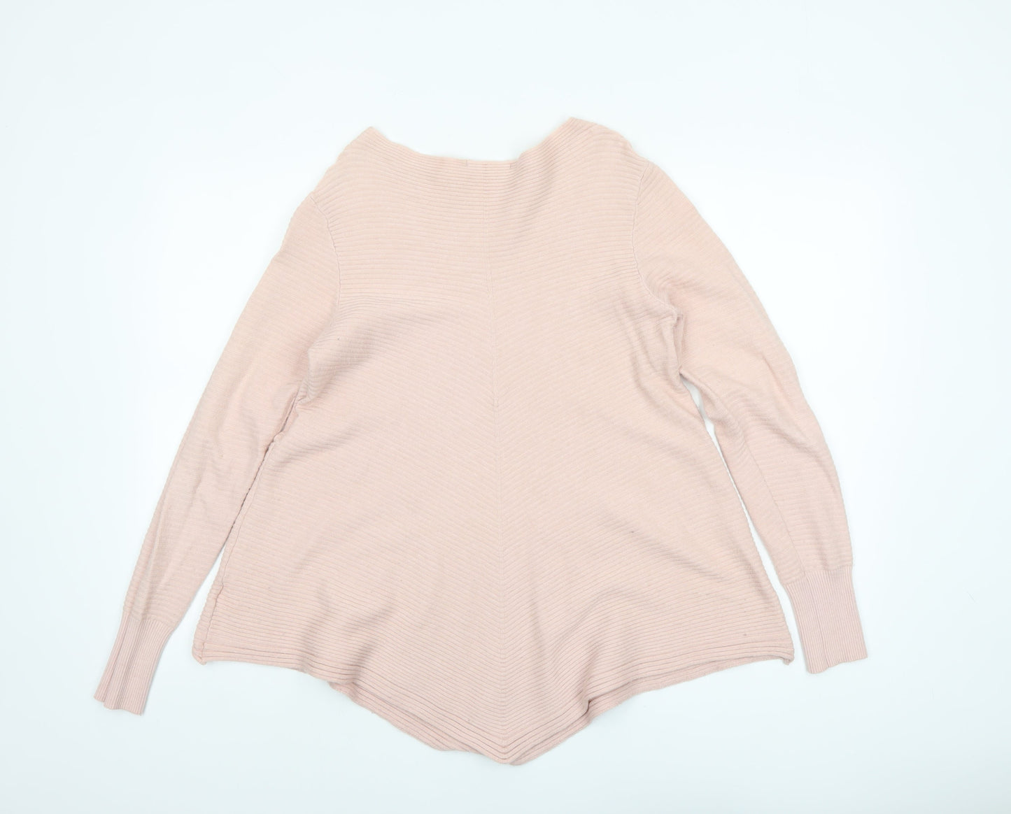 Damod Women's Pink Boat Neck Long Sleeve Knit Pullover Jumper L