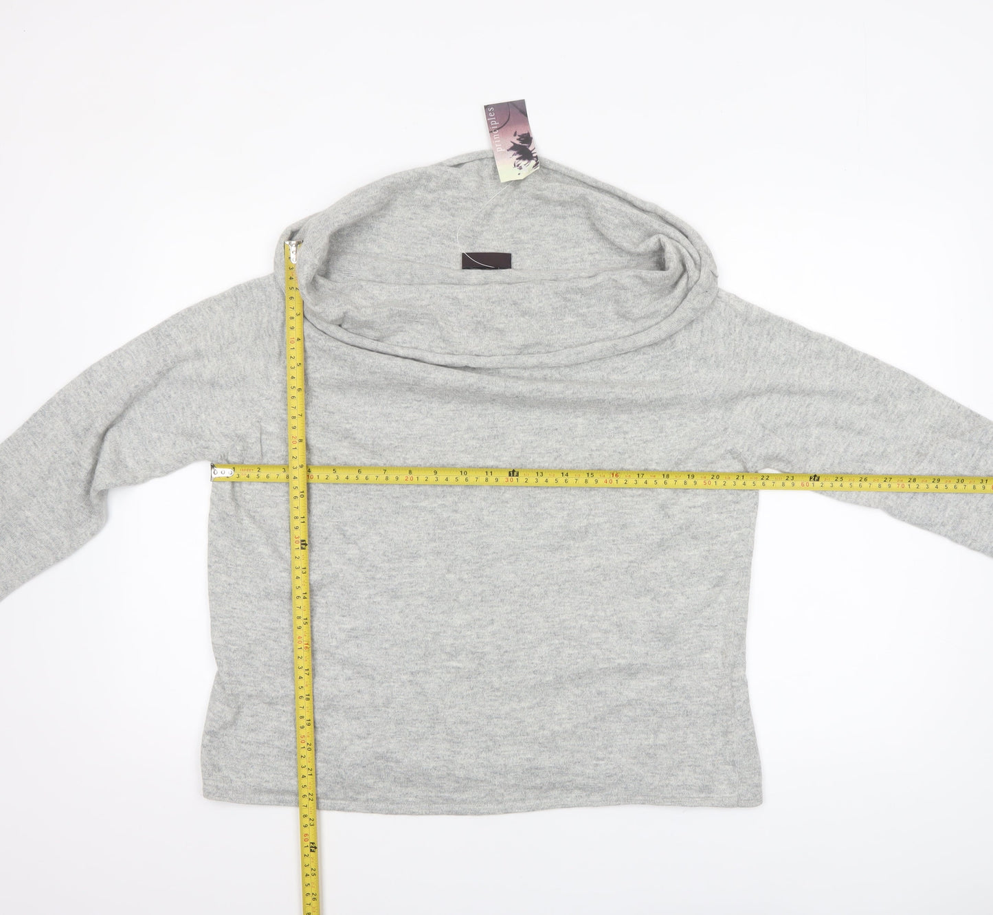 Principles Women's Grey Cowl Neck Long Sleeve Jumper Size 20