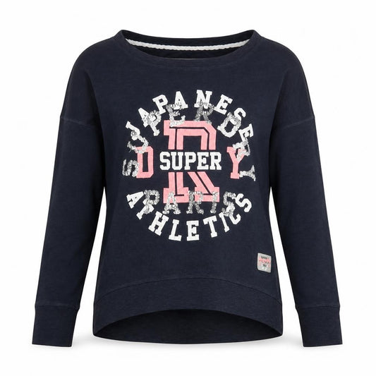 Superdry Women's Navy Blue Crew Neck Pullover Sweatshirt Size S