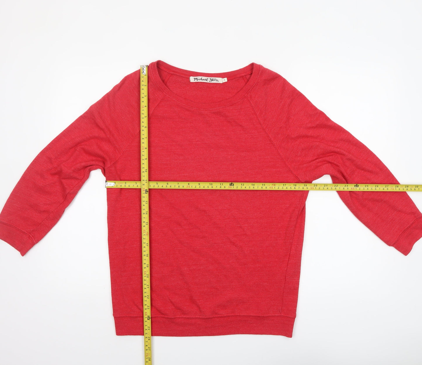 Michael Stars Women's Red Pullover Sweatshirt Small Lightweight Cotton Blend