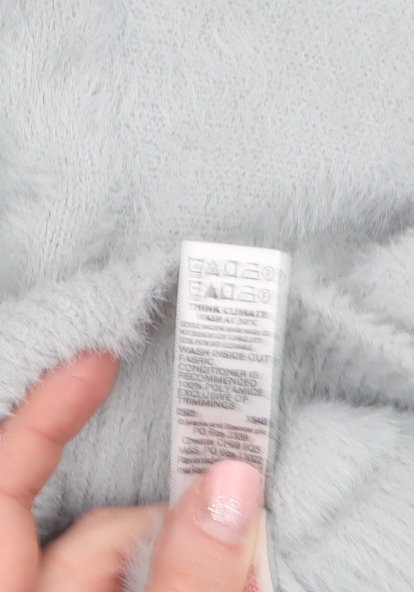Marks and Spencer Women’s Grey V-Neck Long Sleeve Pullover Jumper XS