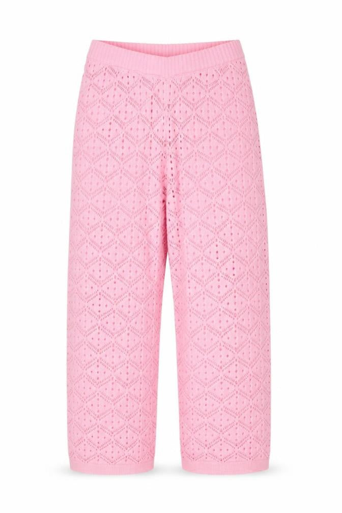 The Frolic Womens Pink Knit Cropped Trousers Size 14