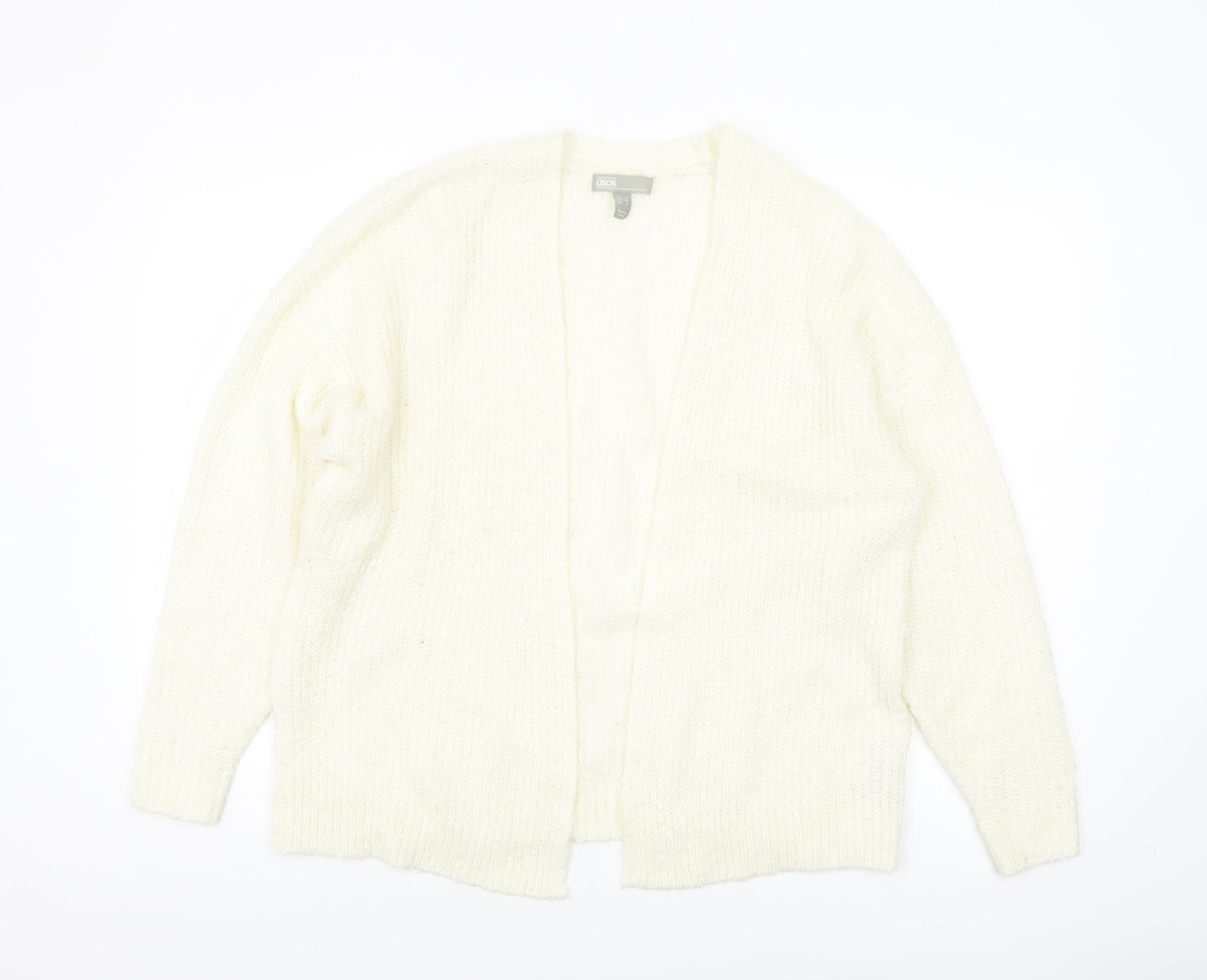 ASOS Women Ivory Chunky Knit Open Front Cardigan UK 6