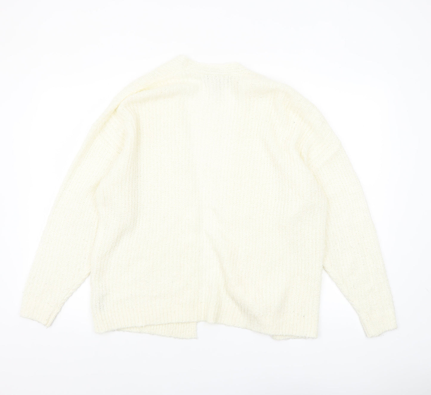 ASOS Women Ivory Chunky Knit Open Front Cardigan UK 6
