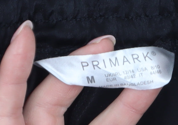 Primark Womens Black Star Print Jersey Pyjama Pants Size 12-14