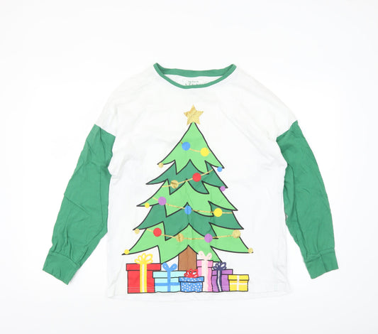 Peacocks Womens Multicoloured Long Sleeve Christmas Nightshirt Size 10-12