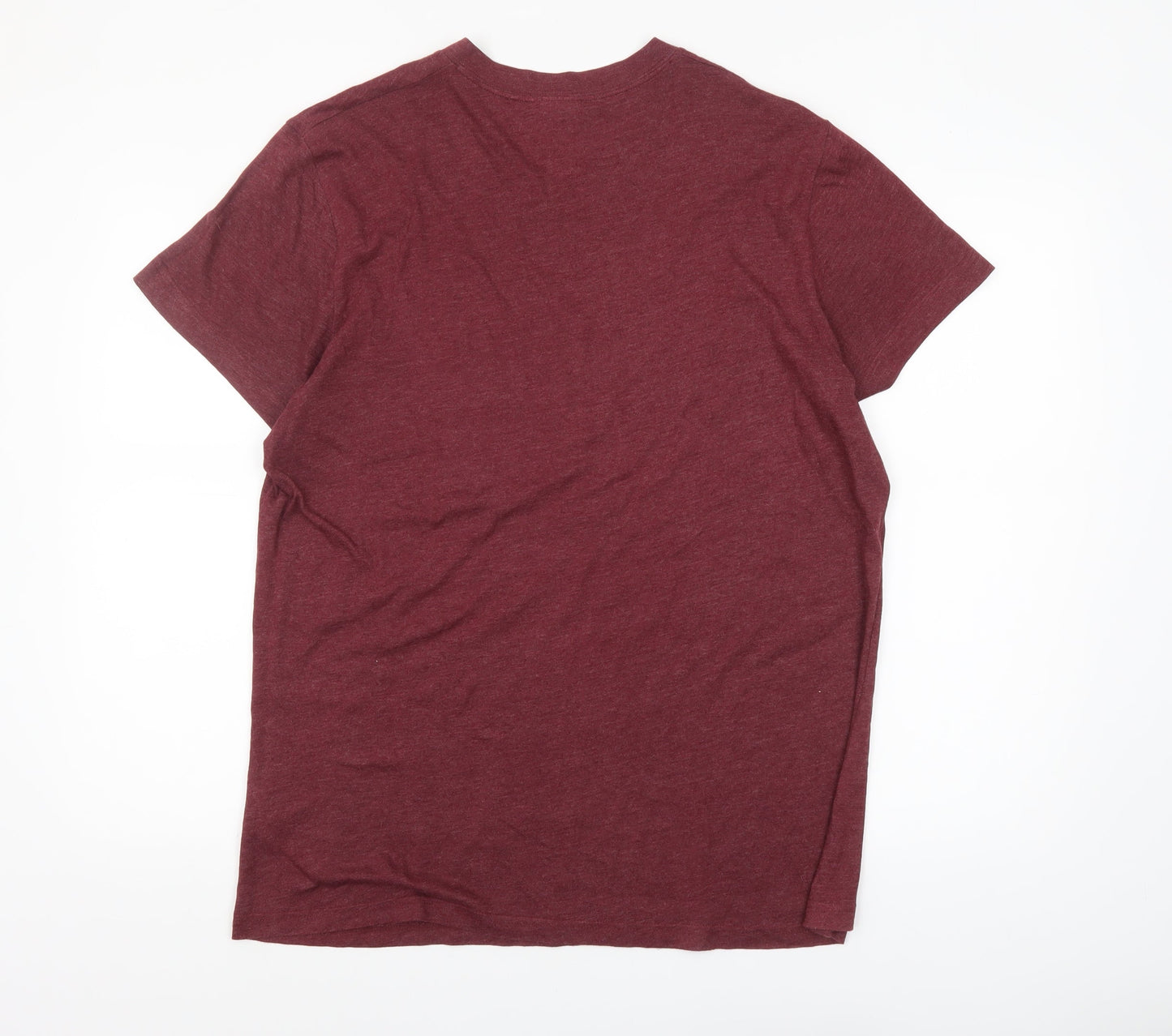 Abercrombie & Fitch Men's Red XL V-Neck Short Sleeve T-Shirt