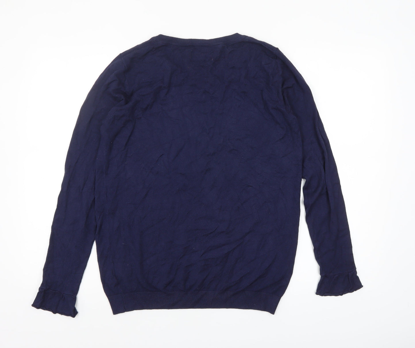 blendshe Women's Blue Pullover Jumper M Long Sleeve Crew Neck Knit