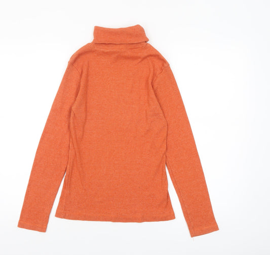 Atmosphere Women's Orange Roll Neck Jersey Top Size 14