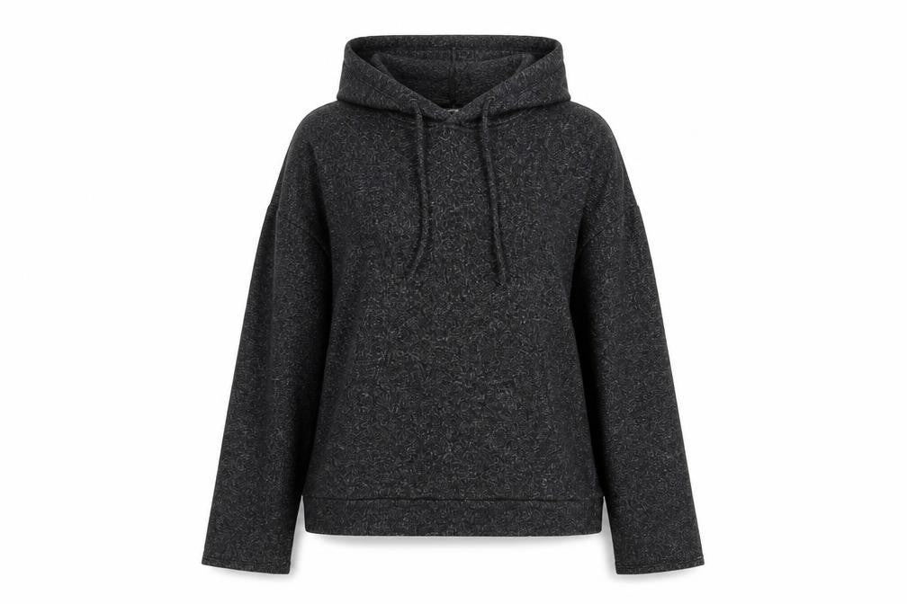 COIN 1804 Women Black Pullover Hoodie Size M Soft Stretch Casual