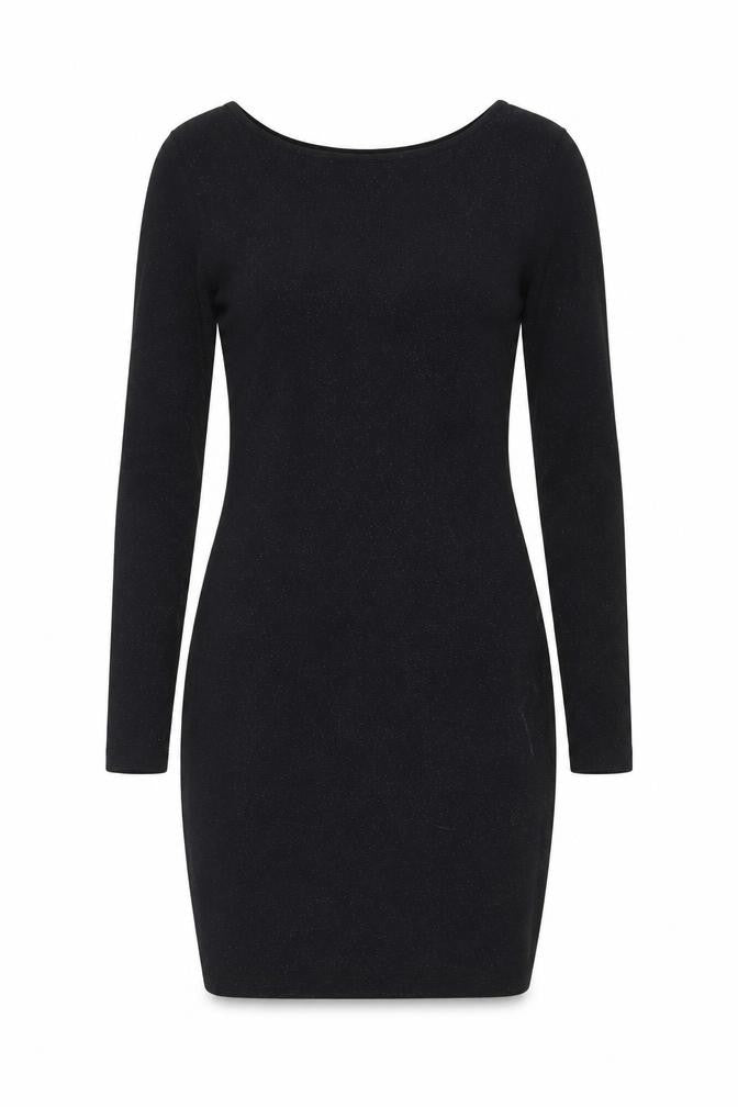Superdry Womens Black Long Sleeve Bodycon Dress Size L