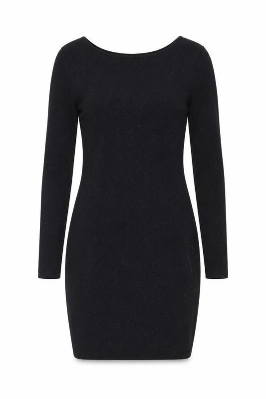 Superdry Womens Black Long Sleeve Bodycon Dress Size L