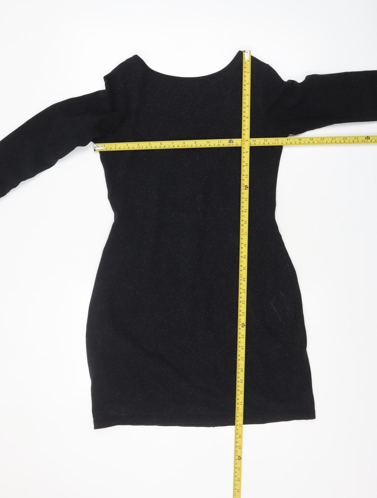 Superdry Womens Black Long Sleeve Bodycon Dress Size L