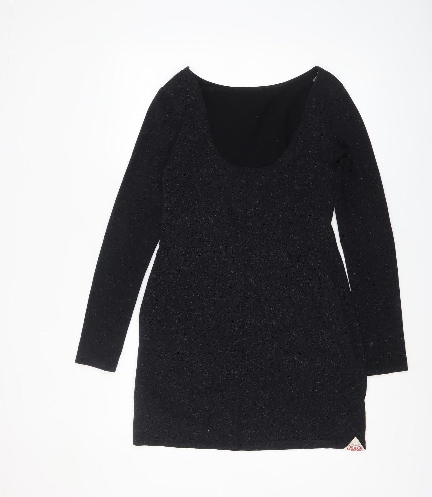 Superdry Womens Black Long Sleeve Bodycon Dress Size L