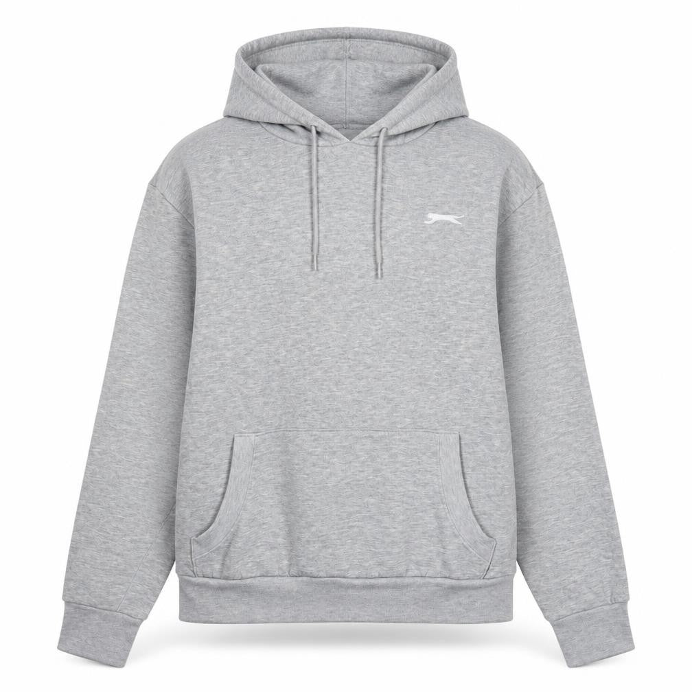 Slazenger Men's Grey Pullover Hoodie Small Regular Fit Fleece Sweatshirt