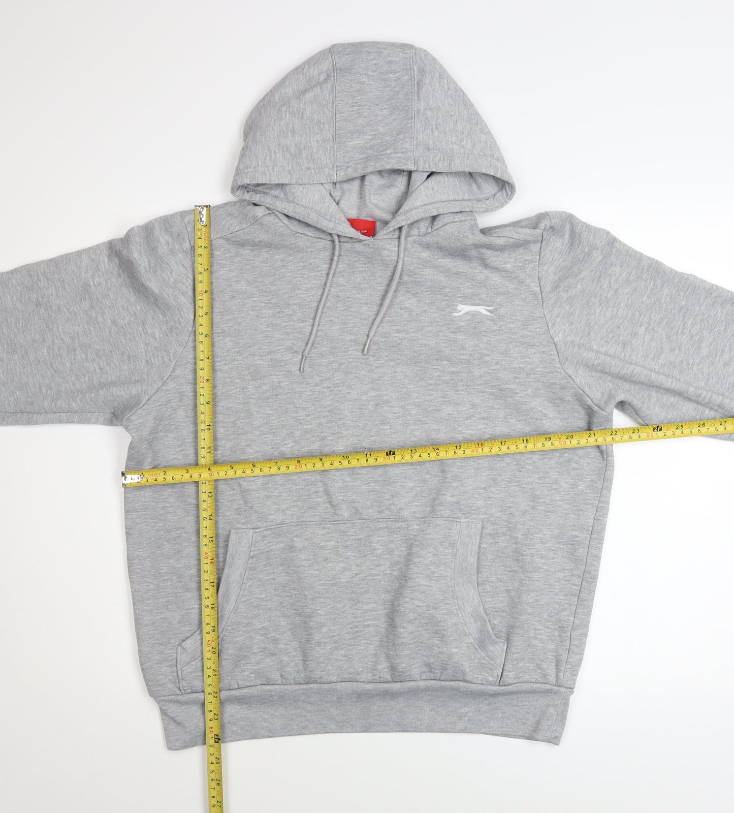 Slazenger Men's Grey Pullover Hoodie Small Regular Fit Fleece Sweatshirt
