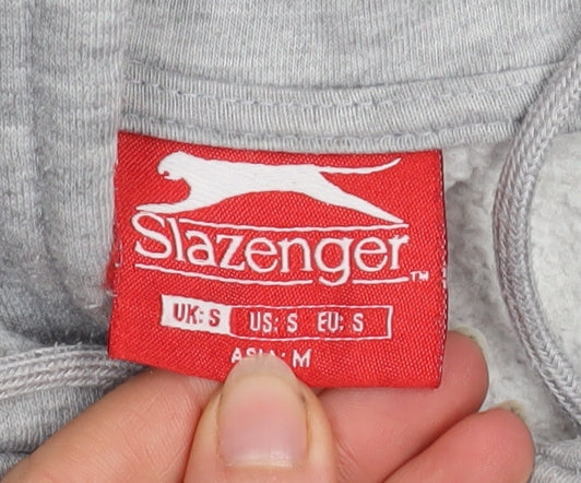 Slazenger Men's Grey Pullover Hoodie Small Regular Fit Fleece Sweatshirt