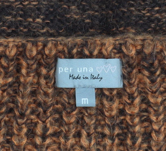 Marks and Spencer Per Una Brown Mohair Blend Women's Cardigan M