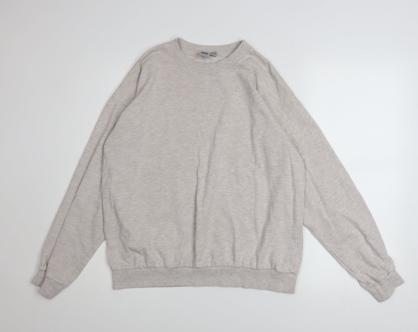 ASOS Women’s Beige Crew Neck Pullover Sweatshirt Size 14