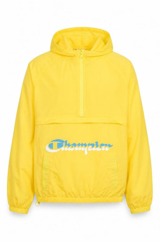 Champion Men’s Yellow Hooded Windbreaker Jacket Small